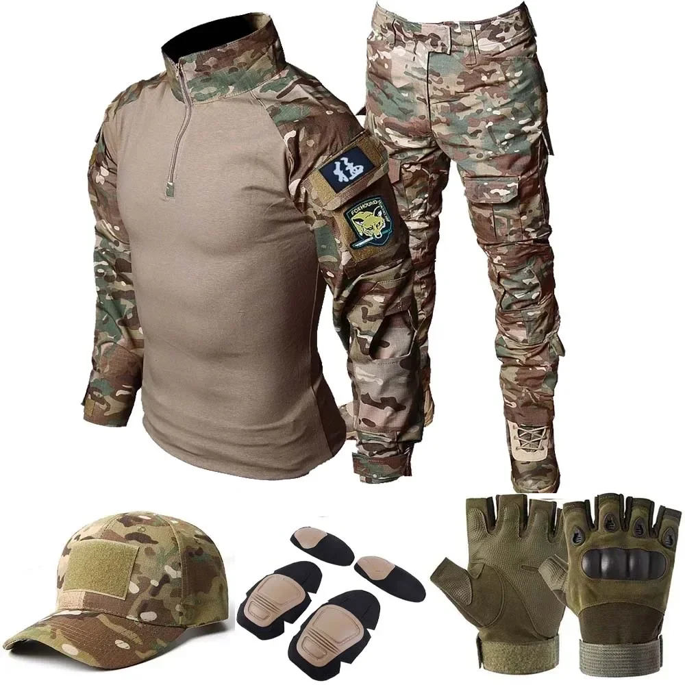 Trajes tácticos MC, uniforme de caza al aire libre, camisas de entrenamiento de caza, pantalones Cargo, conjuntos de combate del ejército táctico de Paintball, resistentes al desgaste - imagen 2
