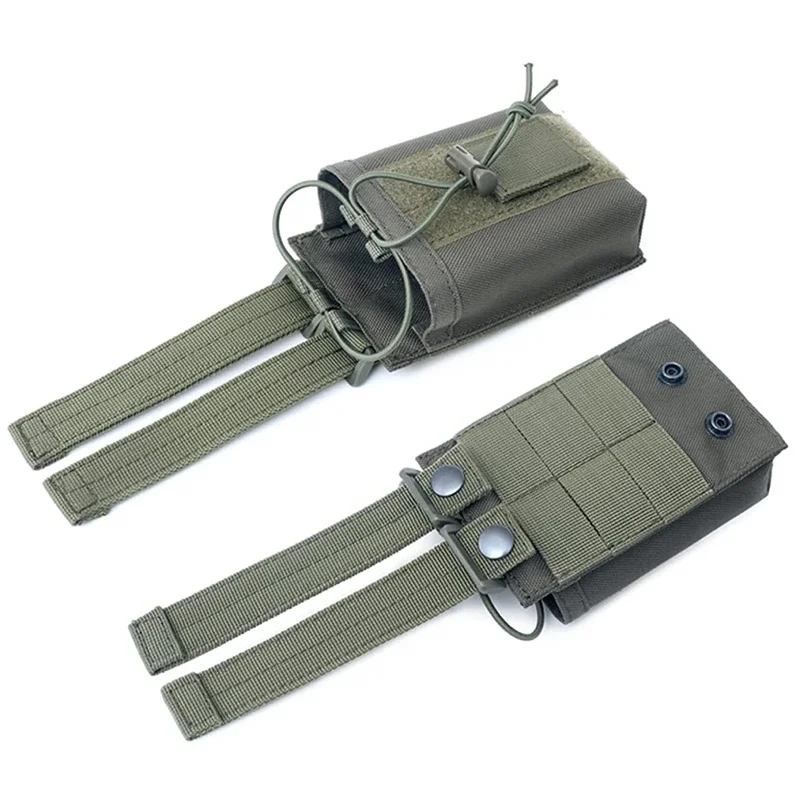 Bolsa táctica Molle para Walkie Talkie, riñonera, soporte de bolsillo, funda para interfono portátil, bolsa de transporte para caza y Camping - imagen 5