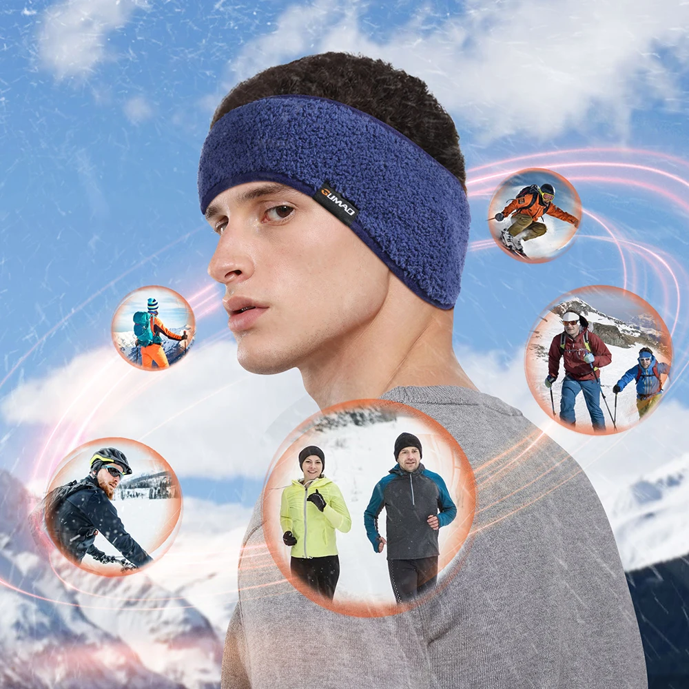 Diademas deportivas de invierno para hombre y mujer, Bandana cálida para la cabeza, cubierta para la oreja, accesorios para deportes al aire libre, Yoga, gimnasio, senderismo, Fitness, correr - imagen 5