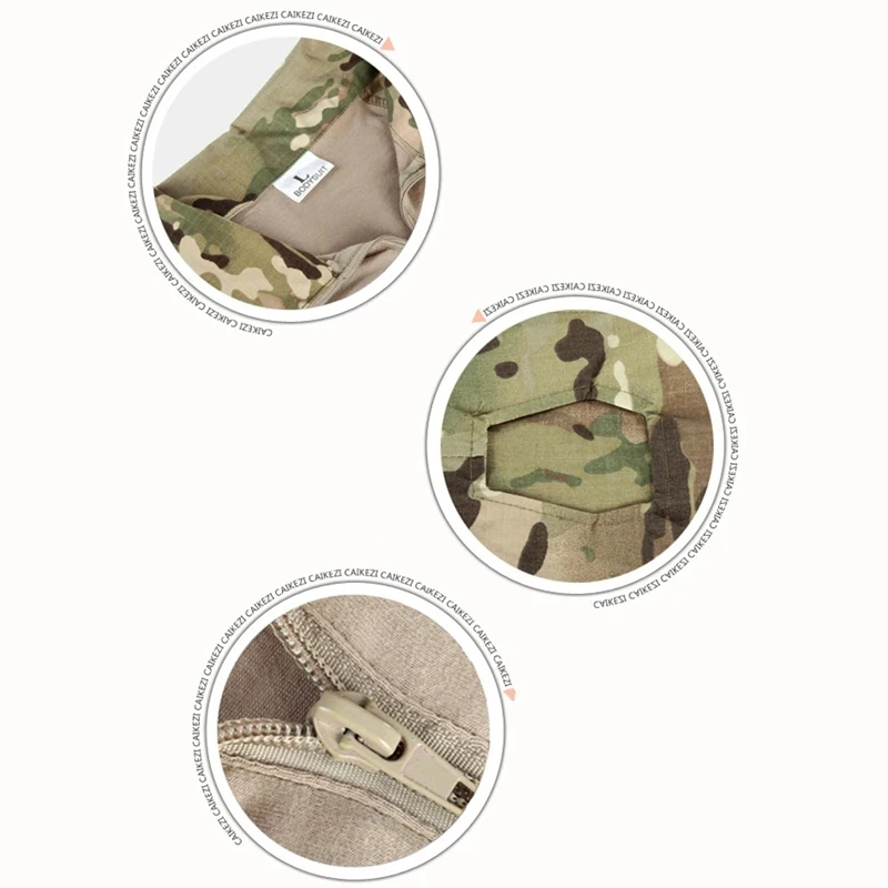 Uniforme militar táctico de camuflaje, pantalones Cargo de Paintball del ejército, camisas de combate, pantalones tácticos de Multicam con rodilleras - imagen 5