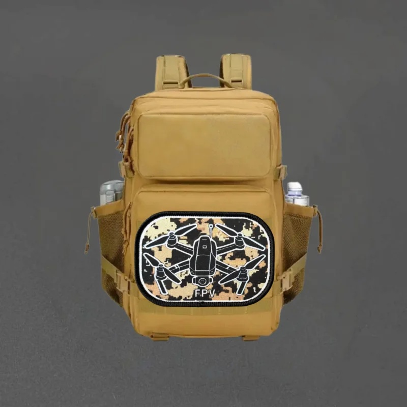 Parche de impresión "DRONE", chaleco táctico, sombreros con gancho y bucle, insignia de moral, mochila, pegatinas decorativas, parches para brazalete para ropa