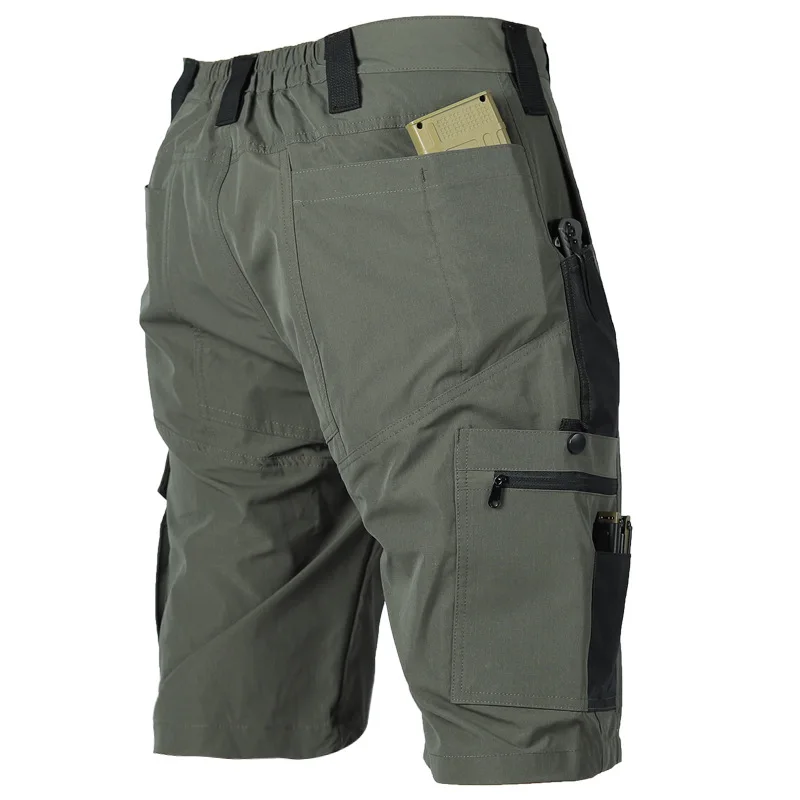 Pantalones cortos de camuflaje tácticos, pantalones de trabajo al aire libre, pantalones cortos Cargo informales con múltiples bolsillos para hombre, pantalones cortos resistentes al desgaste de secado rápido para hombre - imagen 3