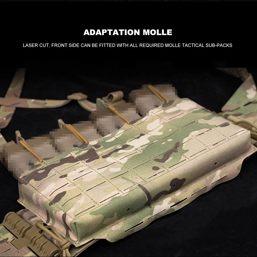 Plataforma de pecho táctica Alpha, sistema MOLLE, chaleco Modular de liberación rápida, bolsa para revistas Airsoft, riñonera para caza al aire libre - imagen 5