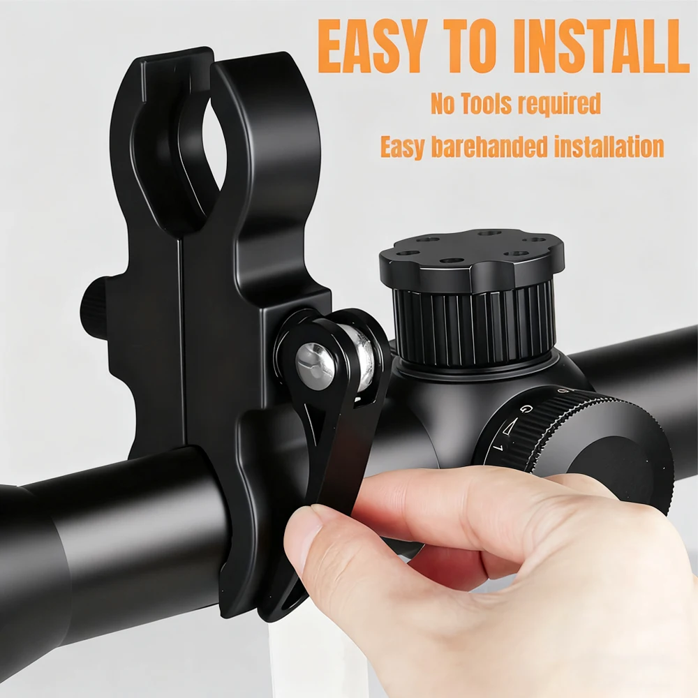 Qucik liberación linterna alcance montaje QD montaje linterna soporte abrazadera alcance Clip soporte caza arma accesorio - imagen 3