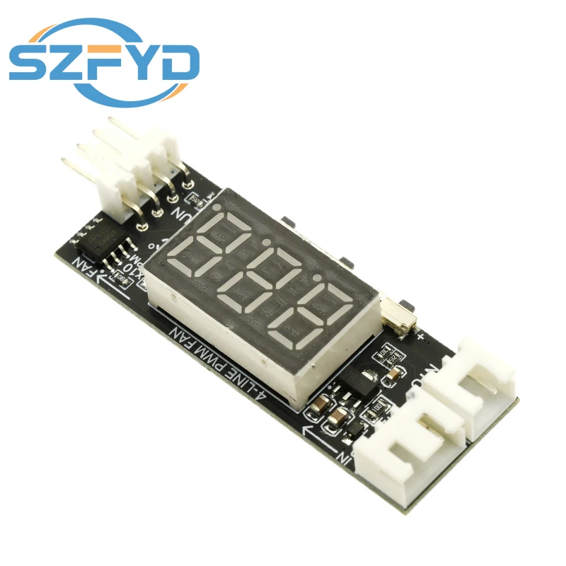 DC 12V 4 cables PWM ventilador Control de temperatura regulador velocidad de temperatura pantalla Digital soporte 3A Control de encendido/apagado del ventilador - imagen 3