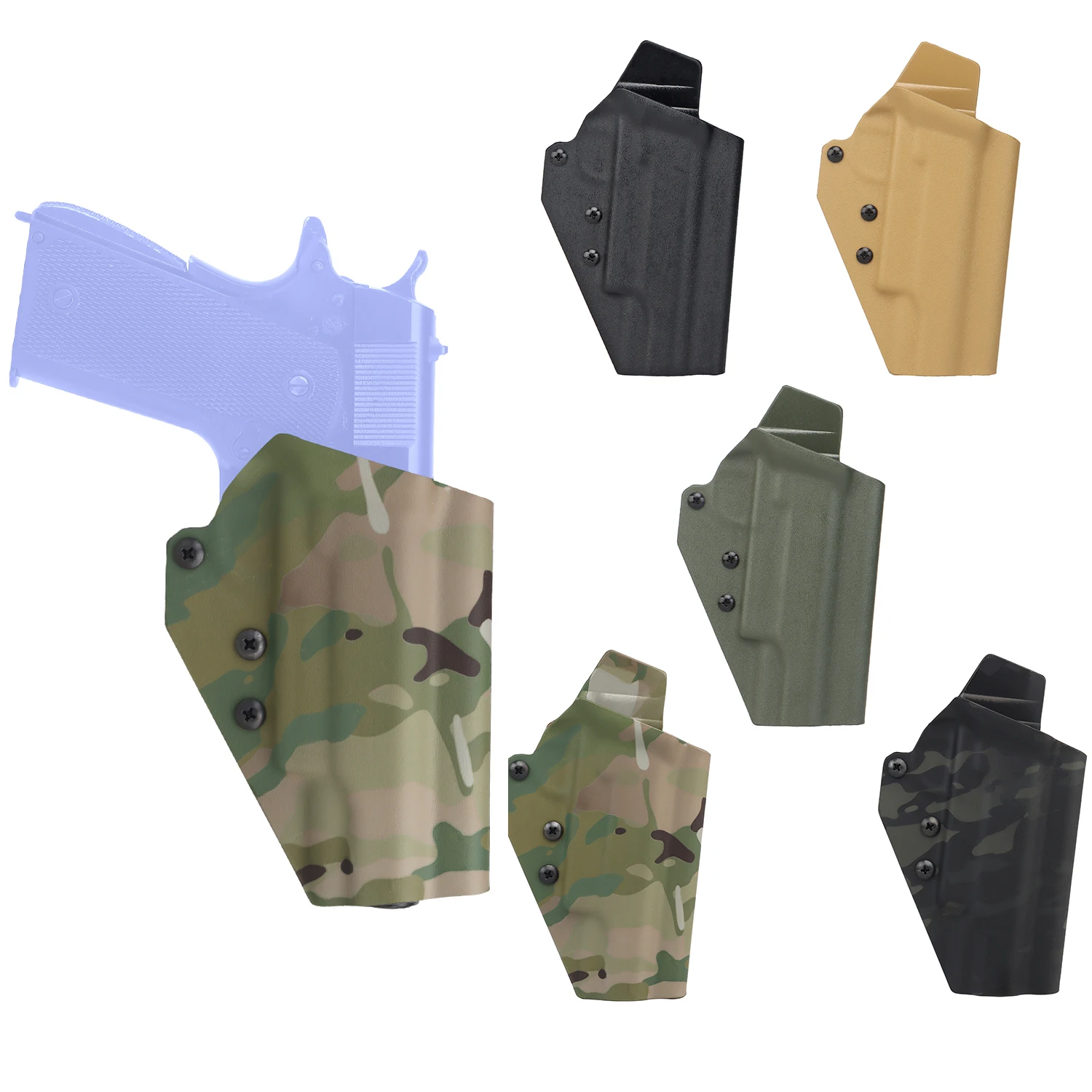 1911 Kydex Quick Draw Holster Tactics Ligero Soporte para cinturón multiángulo Tensión ajustable para un despliegue rápido - imagen 2