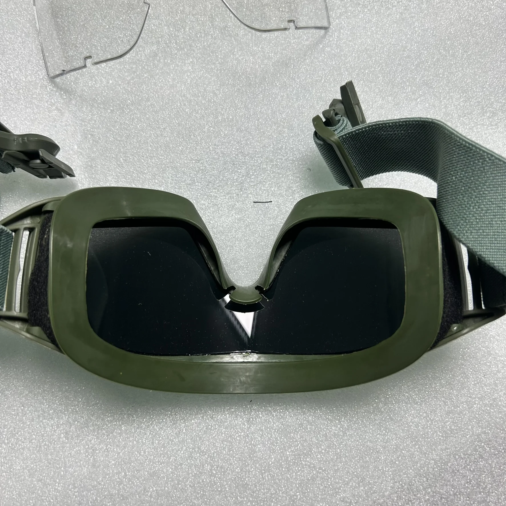 Gafas antivaho tácticas para casco de Paintball con montaje en riel y 3 lentes intercambiables - imagen 2