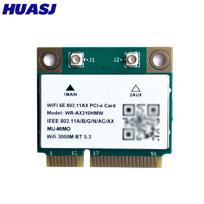Tri Band 5374Mbps WiFi 6E 802.11ax/ac AX210HMW AX200HMW/AC7265 Mini PCI-E MU-MIMO 2x2 módulo Wifi Win10 para escritorio/portátil - imagen 5