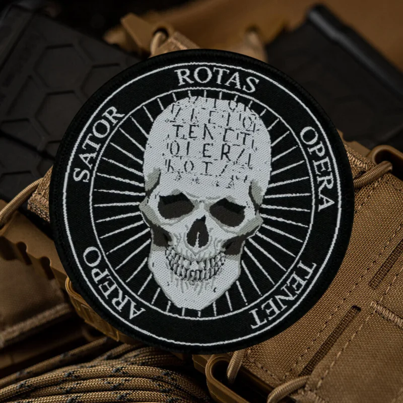 Parche táctico de moral "La gran sower gira la prenda la semilla de la vida", gancho y bucle con estampado de calavera, insignia militar, pegatinas para mochila - imagen 4