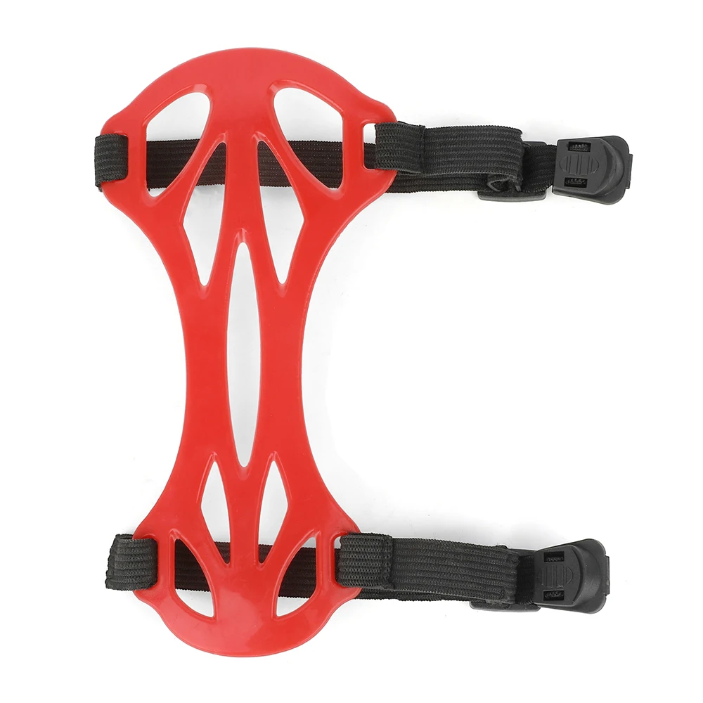 ‌ Protector de brazo de tiro con arco de plástico Protector de antebrazo ajustable transpirable para arco recurvo entrenamiento caza para adultos jóvenes principiantes - imagen 4