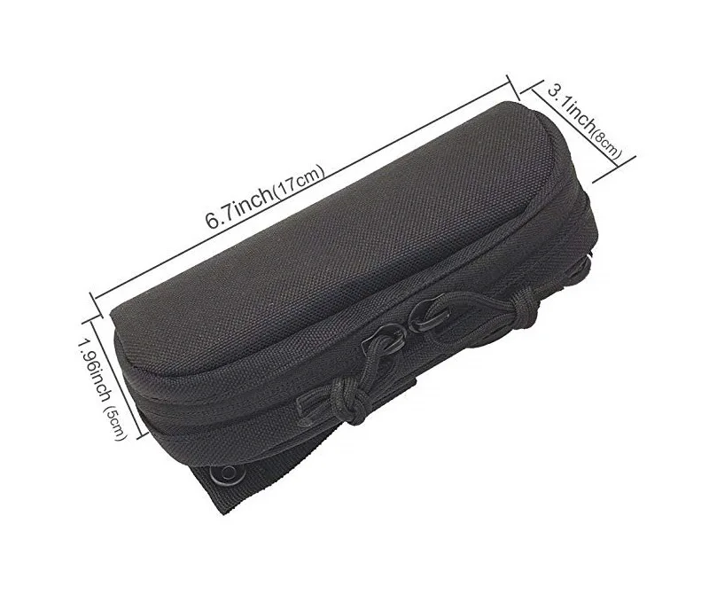 Estuche táctico para gafas Molle, caja protectora a prueba de golpes, portátil con 2 uds., hebilla de bolsillo Molle para senderismo al aire libre, caza y Camping - imagen 5