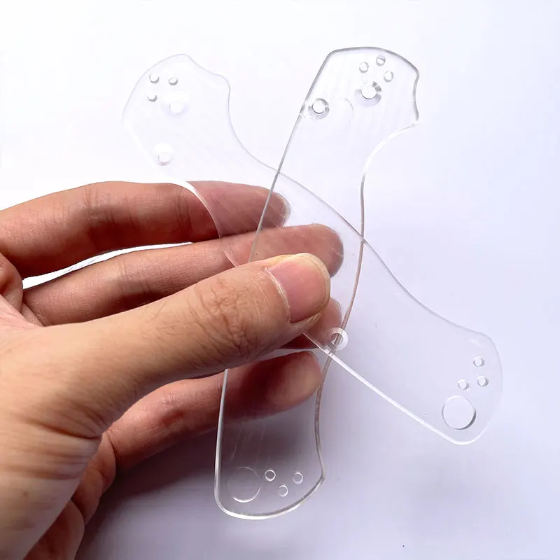 Parche de mango acrílico transparente Para 2 C81 MPCW2, Material de parche para cuchillo de araña, accesorios modificados DIY, 1 par