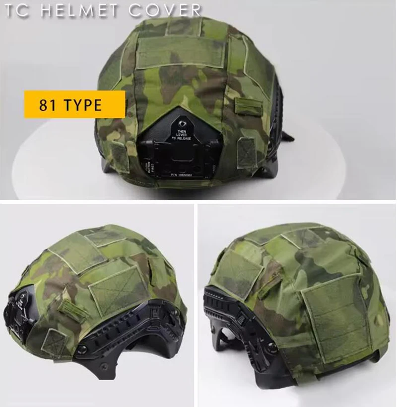 Cubierta de casco táctico para nieve, Camuflaje, desierto, noche, MCBK, MC, EMR, multicolor, disponible para casco rápido - imagen 5