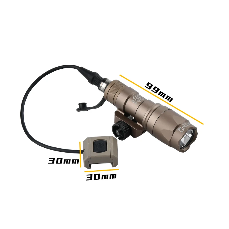 Linterna táctica Surefir M600 M300 Airsoft, luz de exploración, Modbutton Lite, interruptor MLok Keymod, lámpara de caza, Rifle, LED blanco - imagen 2