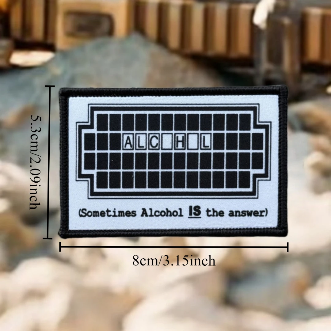 A veces el alcohol es la respuesta divertido insignia de moral parche emblema militar táctico impreso gancho y bucle ropa mochila pegatinas - imagen 2