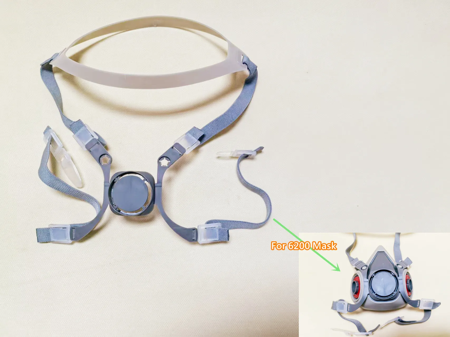 4 piezas/6 piezas/10 piezas 6281 conjunto de arnés de cabeza para 3M 6100 6200 máscara de Gas accesorios de diadema reemplazables - imagen 3