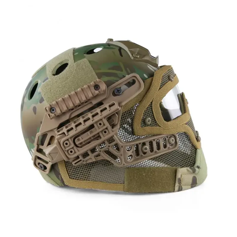Casco protector táctico al aire libre Máscara de alambre Camuflaje de alta gama de una pieza - imagen 5
