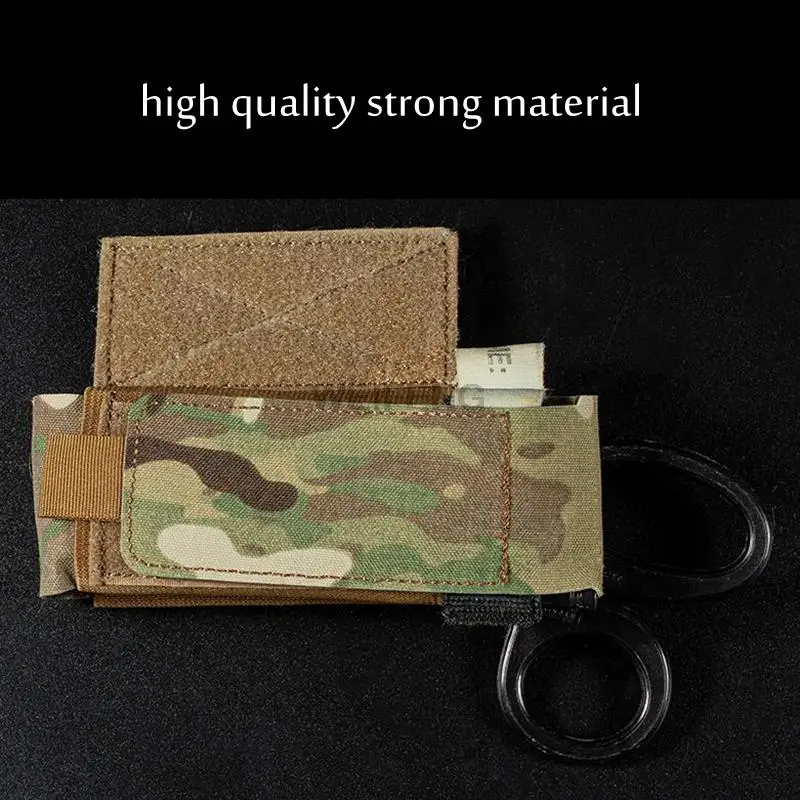 Bolsa de almacenamiento de torniquete táctico, soporte EMT, tijeras de Trauma, organizador de gancho, bucle, chaleco de caza, accesorios de aparejo de pecho - imagen 3