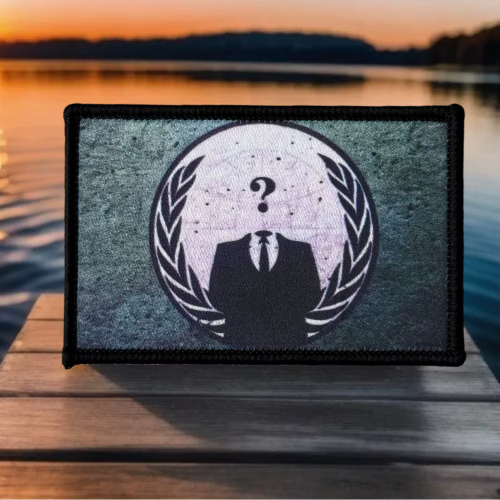 Parche táctico moral hacker anónimo con gancho y bucle para MOLLE