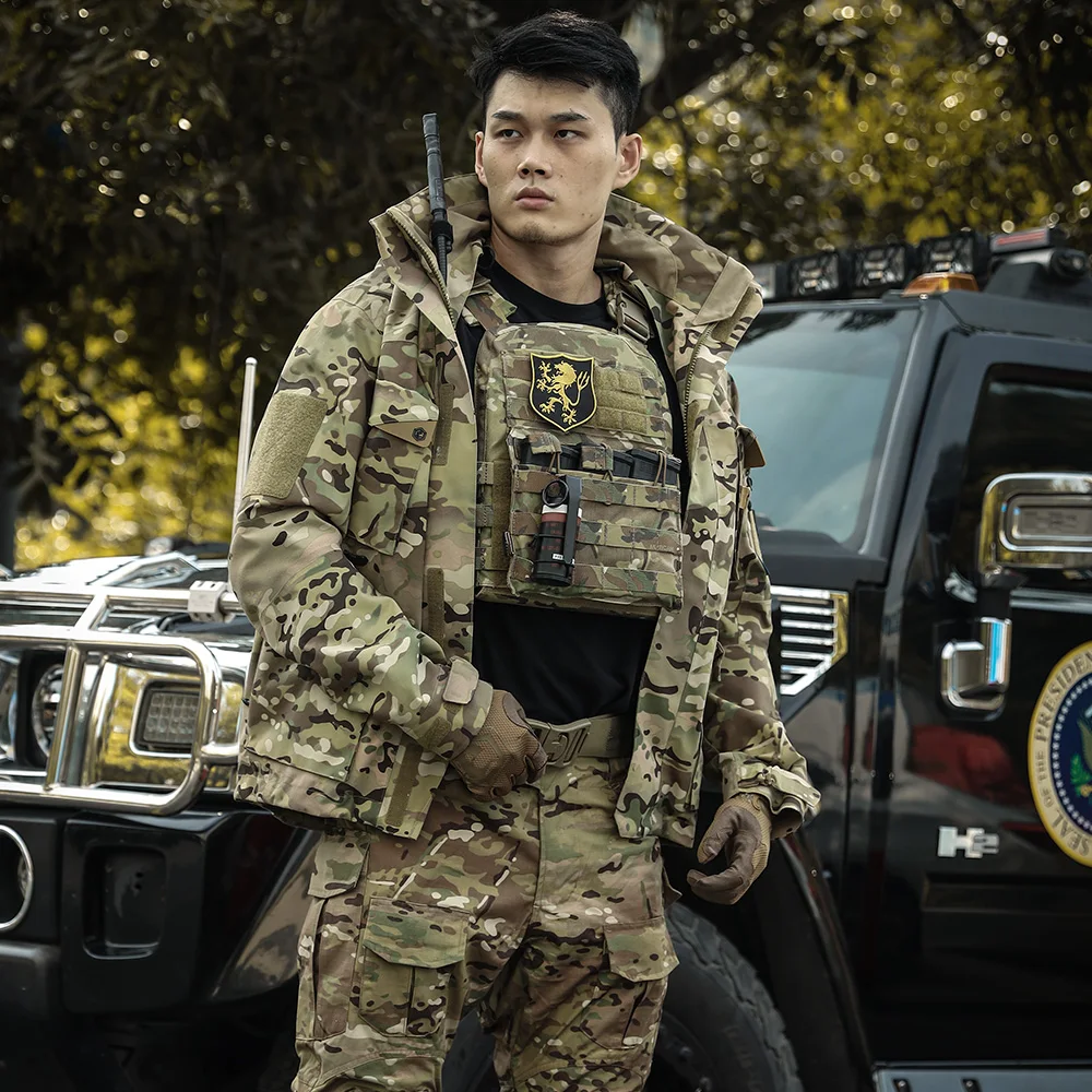 Emersongear etiqueta azul función “Dimorphic Egret” abrigo de viento chaqueta impermeable ergonomía Camping senderismo deportes caza EMB9629 - imagen 3