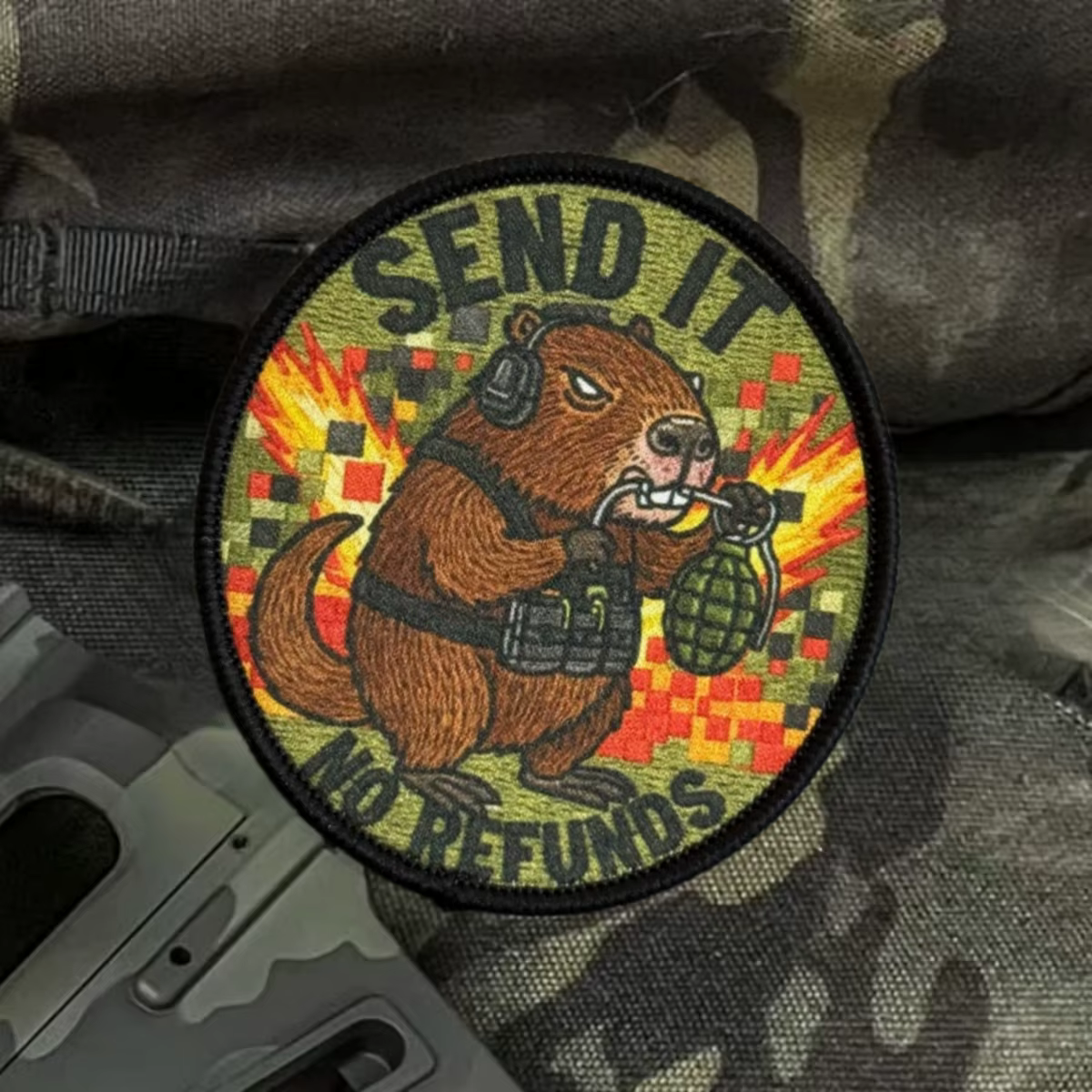 Parche táctico Beaver Morale velcro gancho y bucle ropa - imagen 4