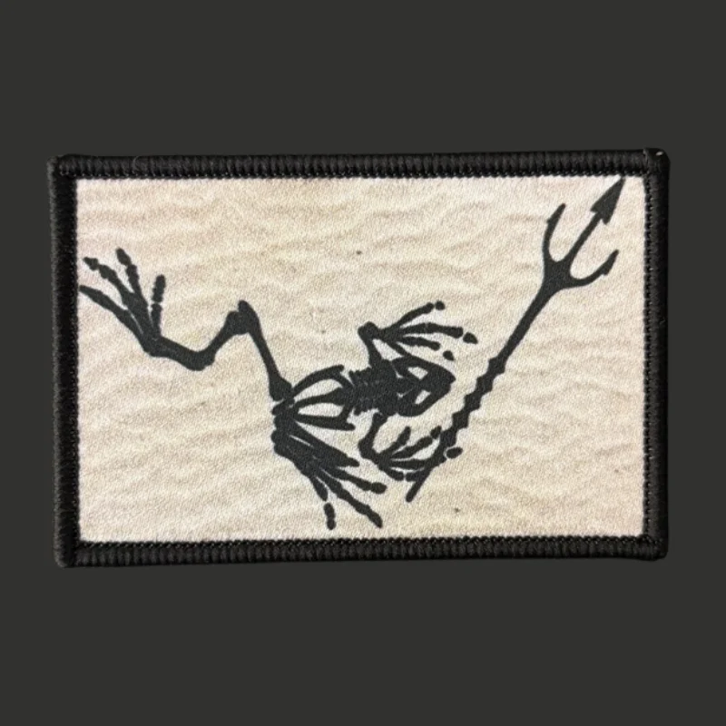 Parche "Cráneo Rana", insignia de moral táctica, impresión de gancho y bucle, mochila, accesorios de decoración de ropa, pegatinas, brazalete - imagen 2