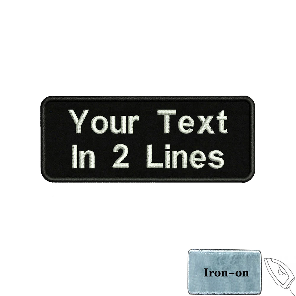Parche de nombre personalizado para chevrons, banda para planchar o con gancho bordado, 10x4cm, 1 unidad - imagen 5