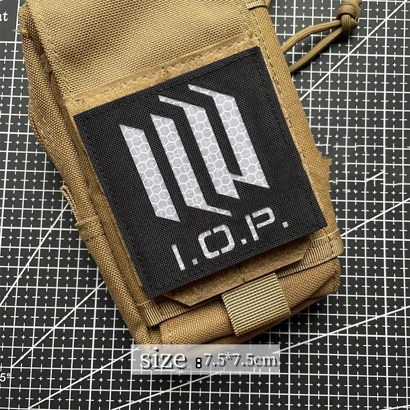 Parche reflectante de primera línea para niña, brazalete Griffin, insignias de moral del equipo 404 en pegatina para mochila, parches de gancho y bucle IR en la ropa - imagen 5