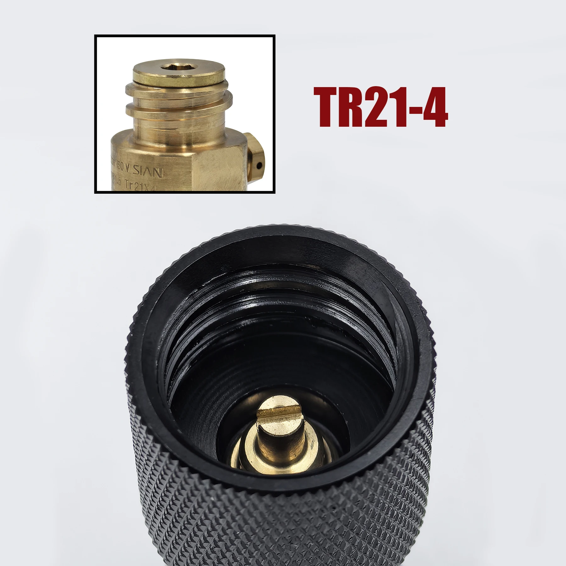 Rosca adaptadora de aguja de carga de recarga desechable de llenado de aire comprimido CO2 para G1/2-14 o TR21-14 para botellas de tanque cilíndrico - imagen 4