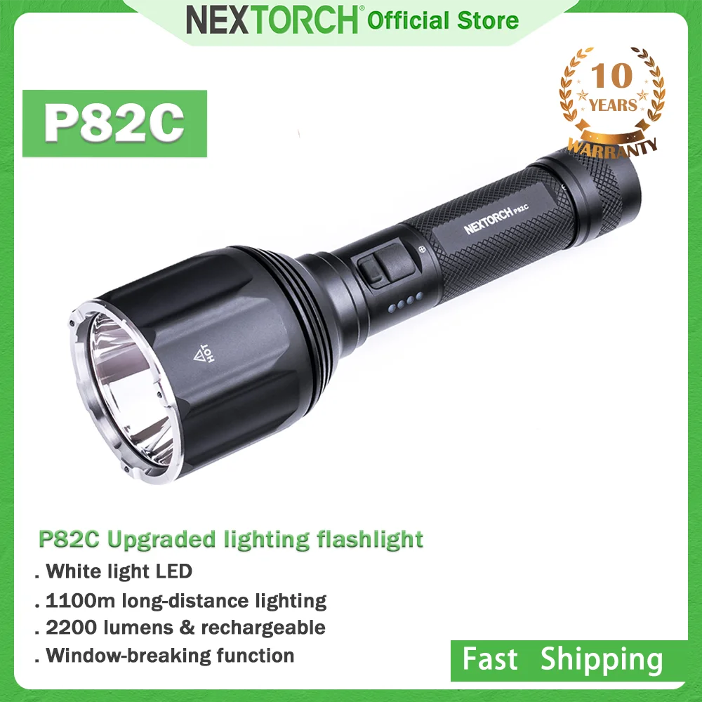 NEXTORCH P82C 1100m linterna de iluminación de larga distancia 2200 lúmenes linterna de búsqueda de servicio linterna led de largo alcance de alto brillo - imagen 2