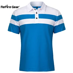 Polo táctico ligero elástico hombre rayas botonadura contraste