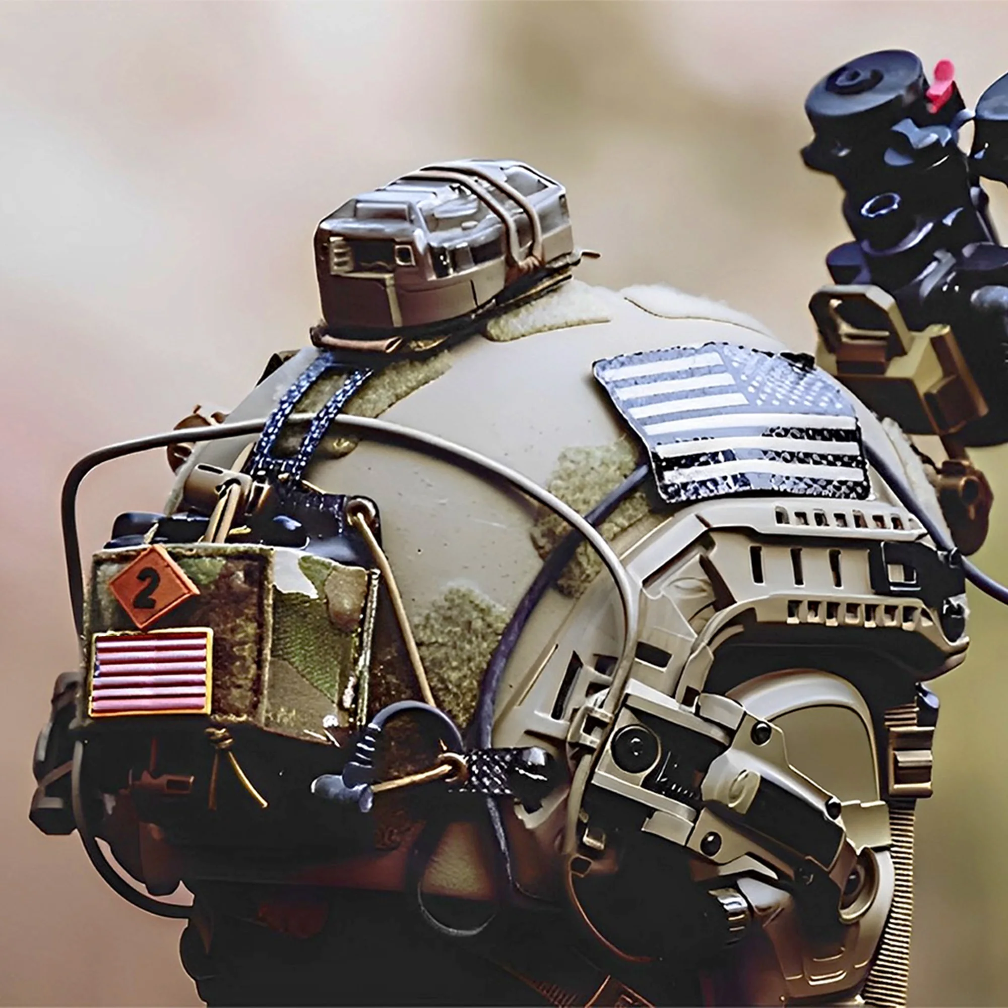 Sistema de retención de batería PVS31, casco táctico, bolsa de batería, corte láser, Tegri, Airsoft, Paintball, accesorios para casco, alma de baterías - imagen 2