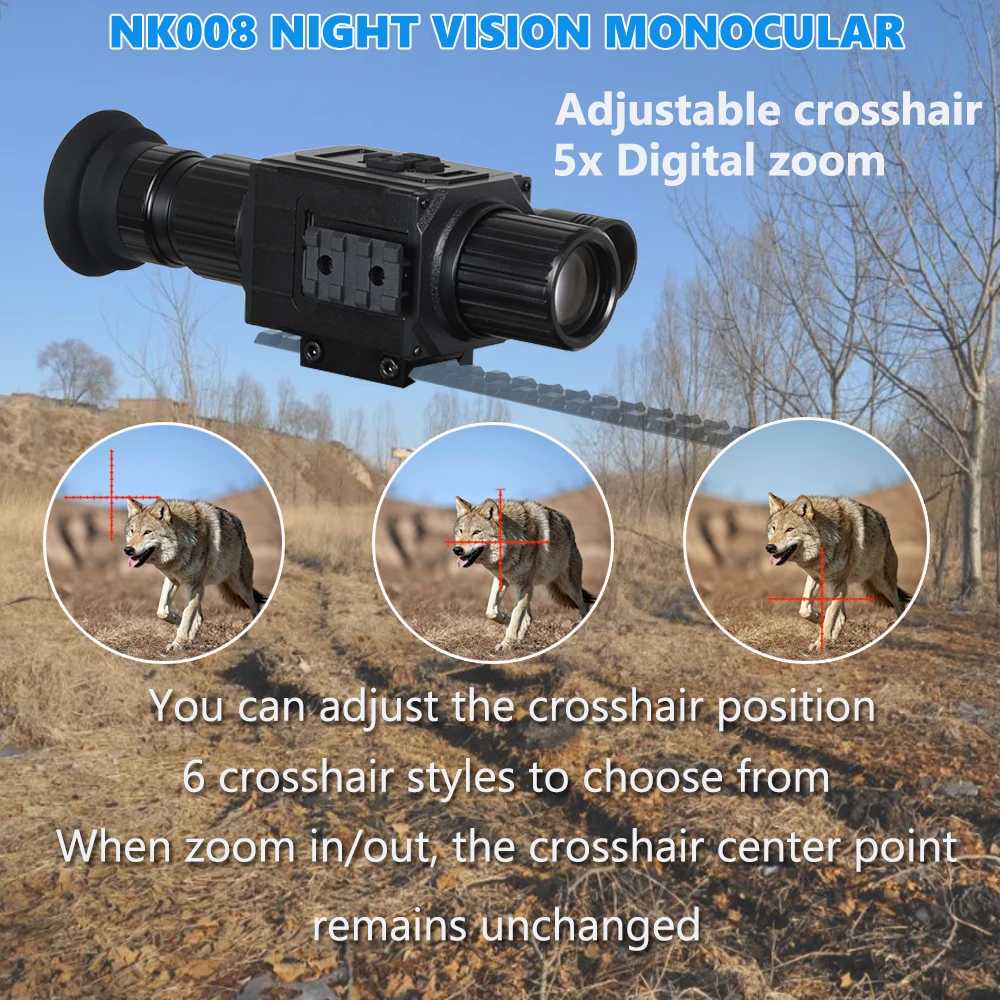 NK008 monocular visión nocturna para grabación foto y vídeo con IR - imagen 3