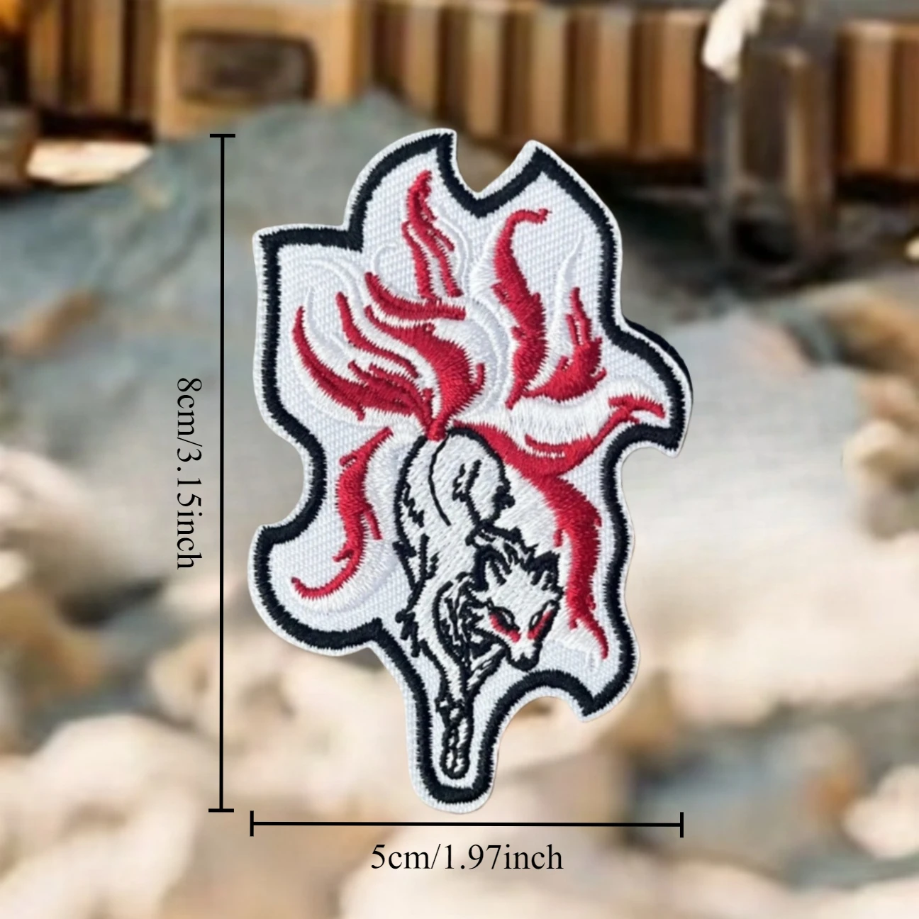 Parches bordados con insignia de moral divertida de zorro de nueve colas para ropa, brazalete militar táctico, pegatinas para mochila con gancho y bucle - imagen 2