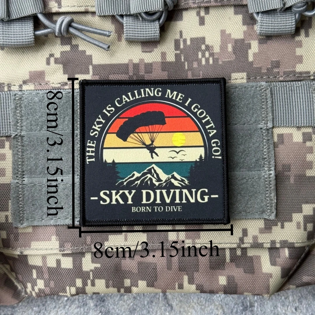 Parche táctico paracaidista con velcro para mochila o uniforme - imagen 2