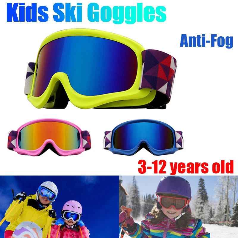 JSJM nuevas gafas de esquí para niños de doble capa antivaho UV400 gafas de Snowboard gafas de invierno para niños de 3 a 12 años - imagen 2