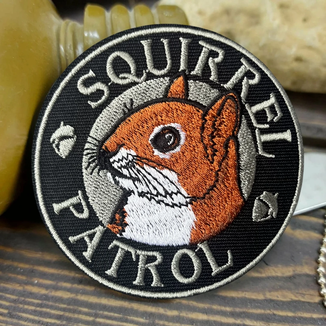 Parche de patrulla de ardilla, insignia de moral táctica, emblema del ejército militar, pegatina para mochila, parches de gancho y bucle bordados para ropa - imagen 2