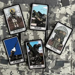 Parche táctico Tarot campo batalla con velcro – Insignia moral calavera