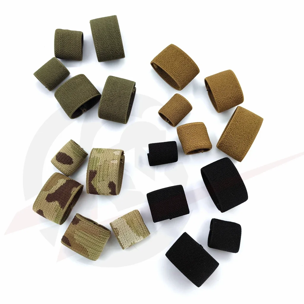 5 unids/pack anillo de correas elásticas tácticas hebilla de corbata multifuncional almacenamiento y acabado Multicam/BK/CB/RG - imagen 3