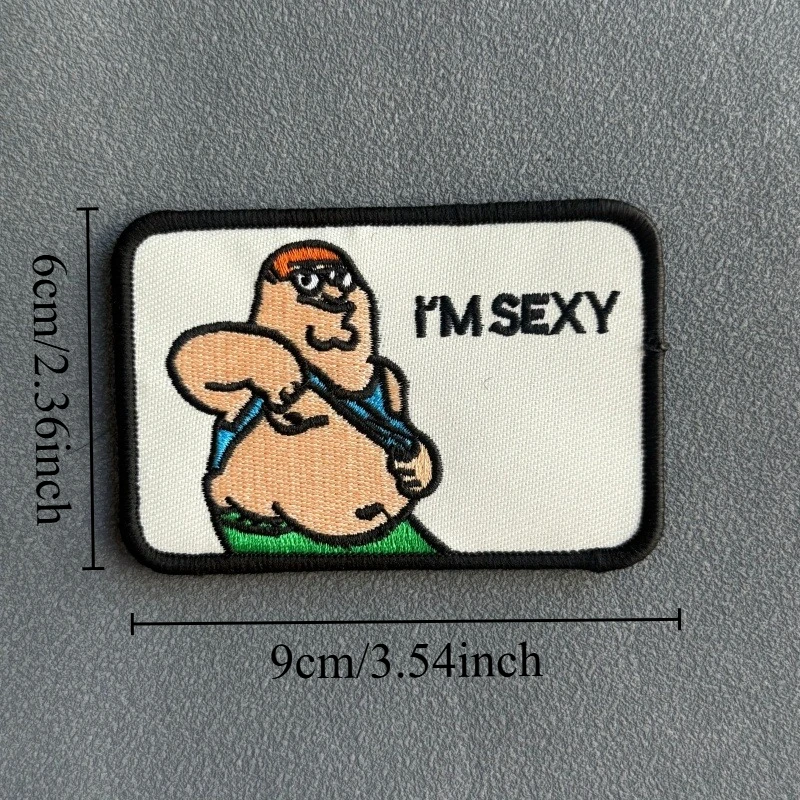 Parche de moral bordado I'm Sexy con velcro para equipamiento táctico - imagen 2