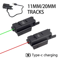Láser táctico USB-C recargable verde/rojo para Glock 17/19 portátil