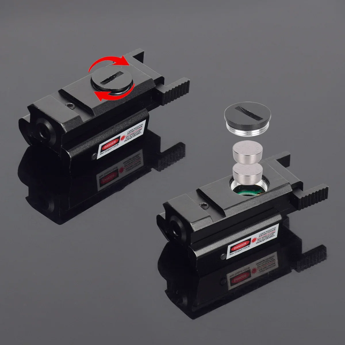 Mira láser táctica de punto rojo y verde para pistola de cola de milano de 11mm, riel Picatinny de 20mm, Rifle de caza, láseres, Glock de caza - imagen 3