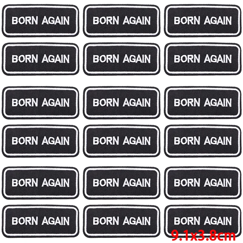 Parche de proverbio con eslogan, parches bordados para planchar en la ropa, parches termoadhesivos para ropa, parche con letras DIY, 10 piezas por lote - imagen 5