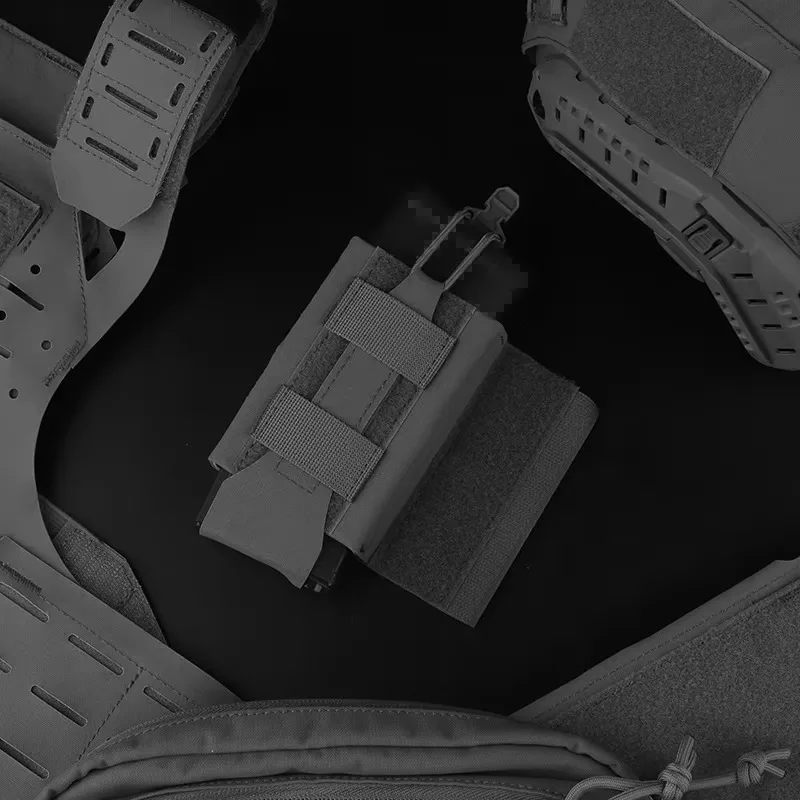 Bolsa lateral estilo R con soporte de grifo mágico para aparejo de pecho portador de placa, verde Ranger, bolsa táctica, bolsa lateral 5,56, bolsa de Radio Molle - imagen 3