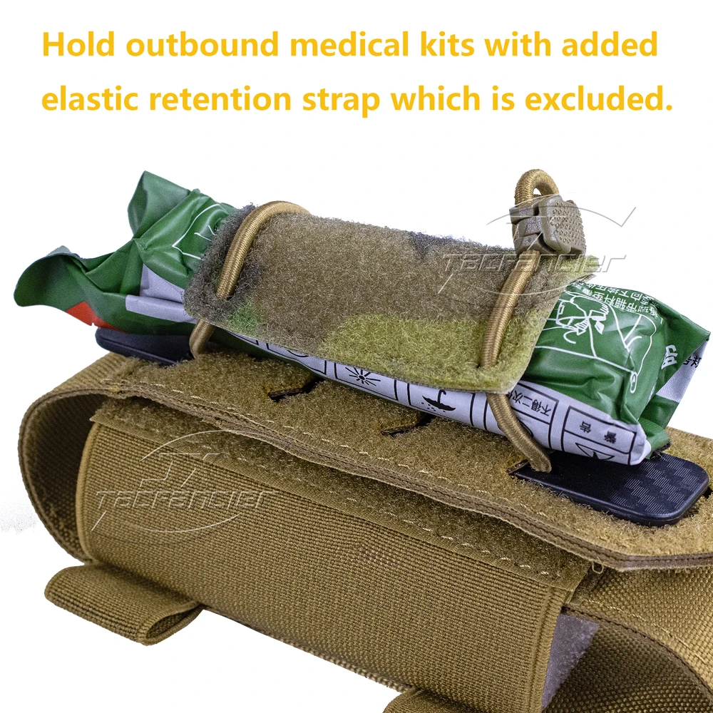 Bolsa de torniquete táctico, bolsa para tijeras de trauma, cubierta plana, sistema MOLLE de corte láser, soporte de luz de Flash, accesorios de caza al aire libre - imagen 5