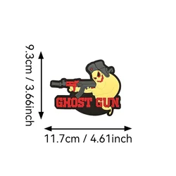 Parche táctico PVC 3D GHOST GUN para brazalete o mochila