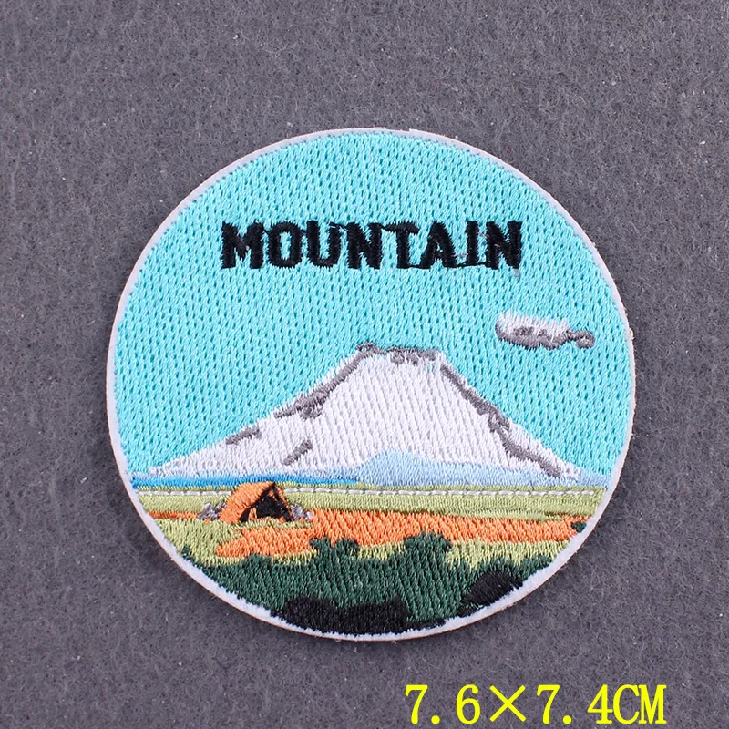 Parche bordado para acampar en la montaña, parches para planchar en la ropa, rayas, insignias de viaje de aventura DIY, parches al aire libre para ropa - imagen 4