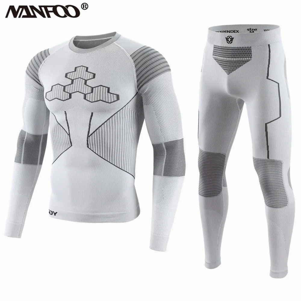 Ropa interior térmica sin costuras para hombres, suave, transpirable, ajustada, adelgazante, Yoga, Fitness, gimnasio, esquí debajo de la ropa