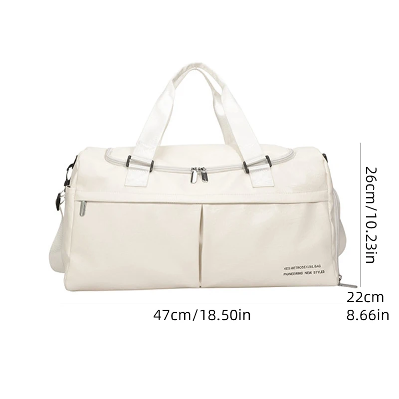 Bolso de hombro tipo bandolera para deportes de gimnasio, separación en seco y húmedo, entrenamiento de viaje, bolso de Camping, compartimento para zapatos, paquete de equipaje de viaje corto - imagen 3