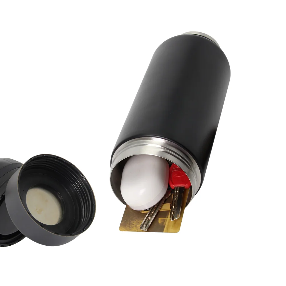 Vaso oculto de acero inoxidable, botella de agua, caja de almacenamiento, caja fuerte de desviación con enorme compartimento secreto para tarjetas, llaves en efectivo - imagen 5